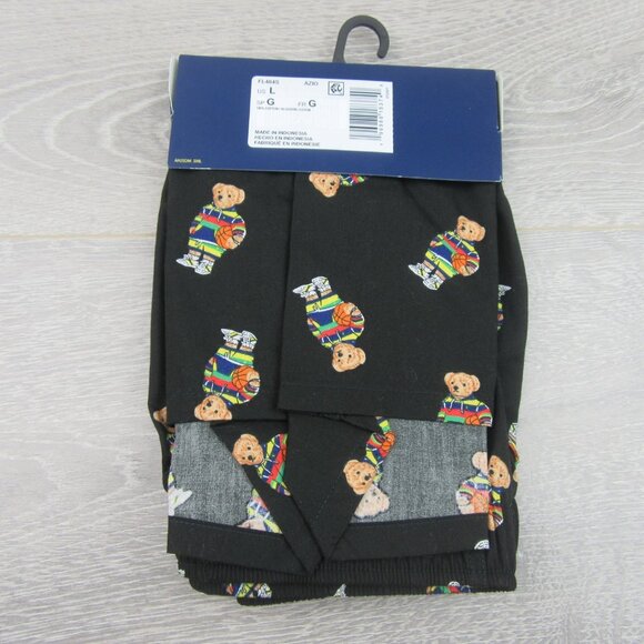 Polo Ralph Lauren Basketball Bear Boxer Briefs Men's Size Large Black NEW FL404S - Picture 7 of 9